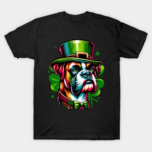 Boxer Dog Embraces Saint Patrick's Day Spirit T-Shirt